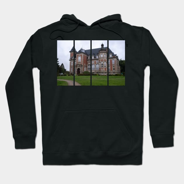 Utzschneider castle is a 20th-century castle. Between 1940 and 1944 the building was occupied by the Nazis. Rainy autumn day Hoodie by fabbroni-art